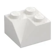 Brick Sloped 45° 2 x 2 Double Concave, White