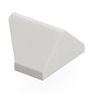 Brick Sloped 45° 2 x 1 Double / Inverted with Bottom Stud Holder, White