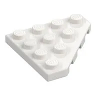 Wedge Plate 4 x 4 Cut Corner, White