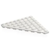 Wedge Plate 8 x 8 Cut Corner, White