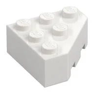 Brick Wedged 3 x 3 Cut Corner, White