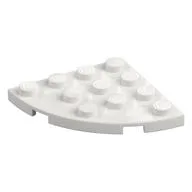 Plate Round Corner 4 x 4, White