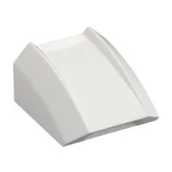 Brick Curved 2 x 2 with Lip, No Studs, White