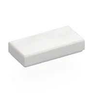 Tile 1 x 2 with Groove, White