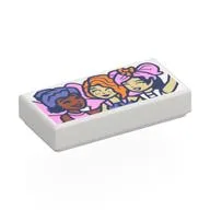 Tile 1 x 2 with Photo of Aliya, Autumn, Liann Print, White