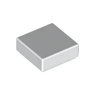 Tile 1 x 1 with Groove, White