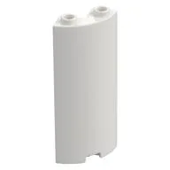 Cylinder Quarter 2 x 2 x 5 (Wall), White