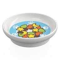 Duplo Dish with Hearts, Stars, Moons, and Triangles Print, White