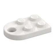 Plate Special 3 x 2 with Rounded End, Hole, White