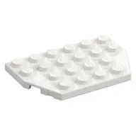 Wedge Plate 4 x 6 Cut Corners, White