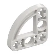 Technic Beam 3 x 3 L-Shape with Quarter Ellipse Thin, White