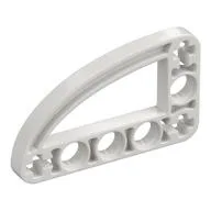 Technic Beam 3 x 5 L-Shape with Quarter Ellipse Thin, White