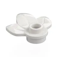 Plant, Plate 1 x 1 Round with 3 Leaves, White