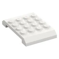 Brick Sloped 4 x 6 x 2/3 Double, White