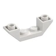 Brick Sloped Inverted 45° 4 x 1 Double with 1 x 2 Recessed, White