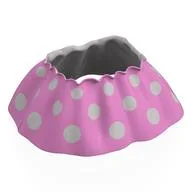 Duplo Skirt Satin with Pink Skirt Print, White
