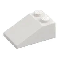 Brick Sloped 33° 3 x 2, White