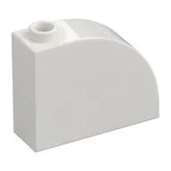 Brick Curved 1 x 3 x 2, White