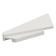 Brick Wedged, Sloped 1 x 5 x 1 1/3 Left, White