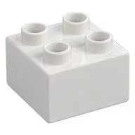 Duplo Brick 2 x 2, White