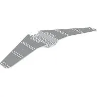 Wing Plate 56 x16 x 2 Angled with Slope Curved 12 x 8 x 2 Center, White