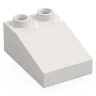 Duplo Brick 3 x 2 Slope 33°, White