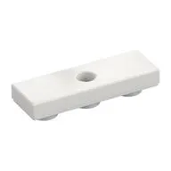Tile Special 1 x 3 Inverted with Center Hole, White