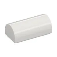 Brick Curved 1 x 2 x 2/3 Double Curved Top, No Studs, White