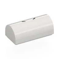 Brick Curved 1 x 2 x 2/3 Double Curved Top, No Studs with Nostrils Print, White