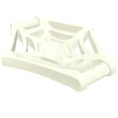 Web Effect Large Bar on Back Handles on Sides, White