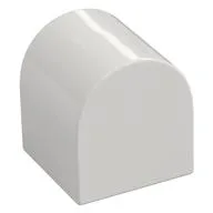 Duplo Brick 2 x 2 x 2 Curved Top, White