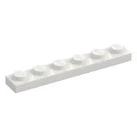 Plate 1 x 6, White