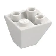 Brick Sloped Inverted 45° 2 x 2 Double Convex, White