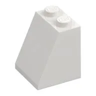Brick Sloped 65° 2 x 2 x 2 with Bottom Tube, White