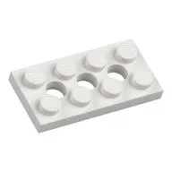 Technic Plate 2 x 4 [3 Holes], White