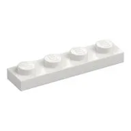 Plate 1 x 4, White