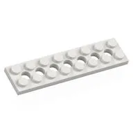 Technic Plate 2 x 8 [7 Holes], White