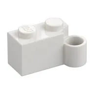 Hinge Brick 1 x 4 [Lower], White