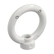 Plate Special, 1 x 1 Stud with 3 x 3 Ring on Top, White
