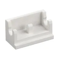 Hinge Brick 1 x 2 Base, White