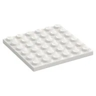 Plate 6 x 6, White