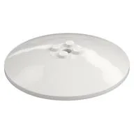 Dish 8 x 8 Inverted [Radar], Solid Studs, Rounded Anti-stud Underside, White