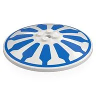 Dish 8 x 8 Inverted [Radar] with 11 Blue Shapes, Circle Print, White