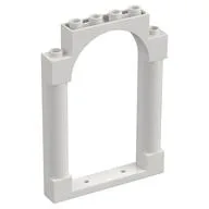 Panel 1 x 6 x 7 with 2 Columns and Arch, White