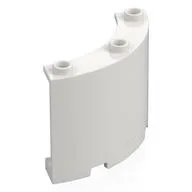 Panel 4 x 4 x 3 Quarter Cylinder, White