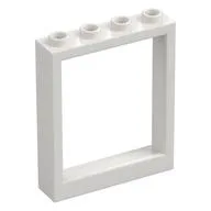 Door Frame 1 x 4 x 4, no Holes, White