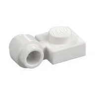 Plate Special 1 x 1 with Clip Light, Bar Hole [Thick Ring], White