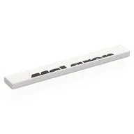 Tile 1 x 8 with Half 'MCLAREN' Print, White