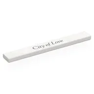 Tile 1 x 8 with 'City of Love' Print, White