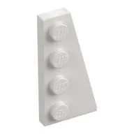 Wedge Plate 4 x 2 Right, White